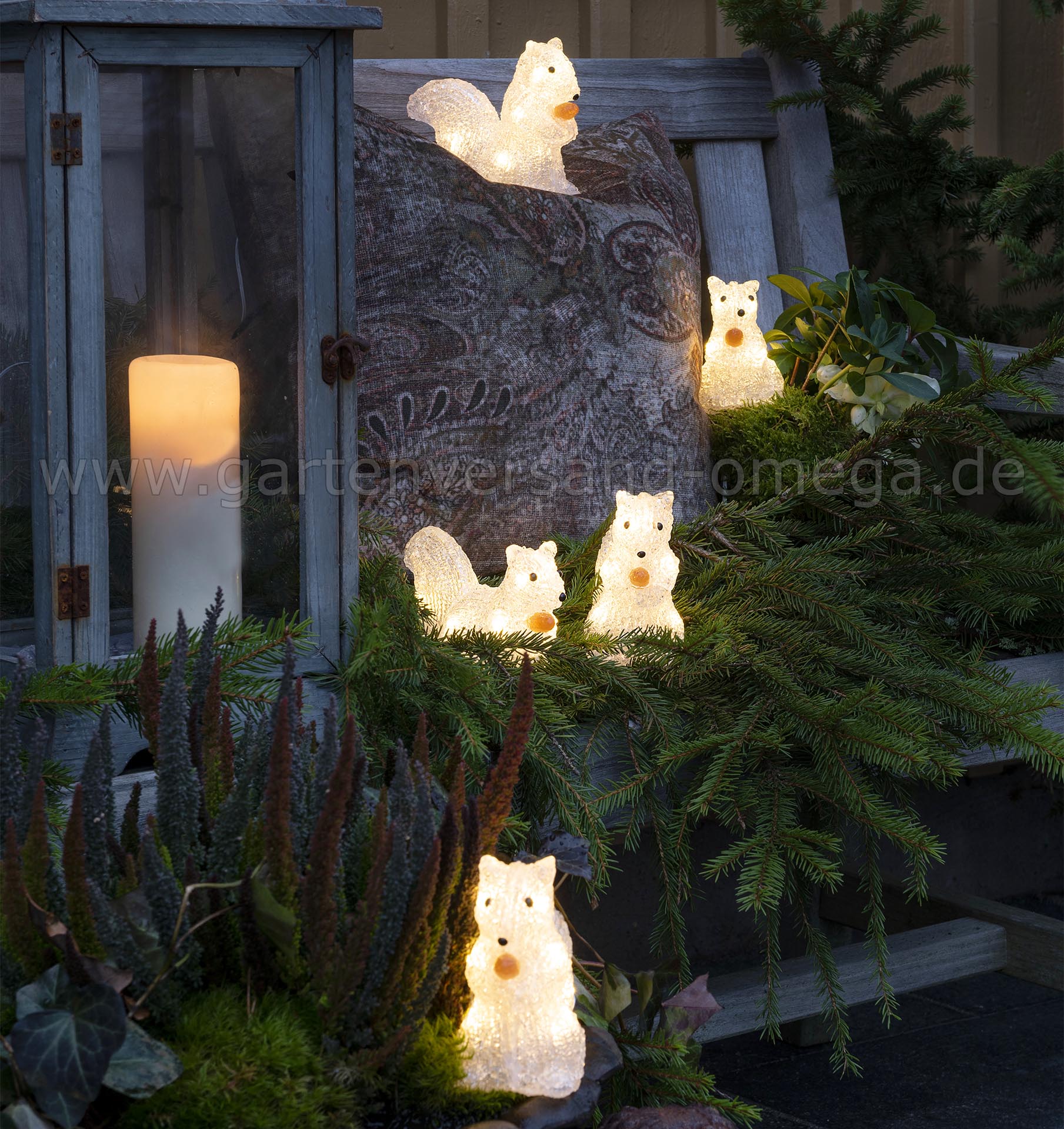LED Acryl-Eichhörnchen - LED-Tiere Weihnachten