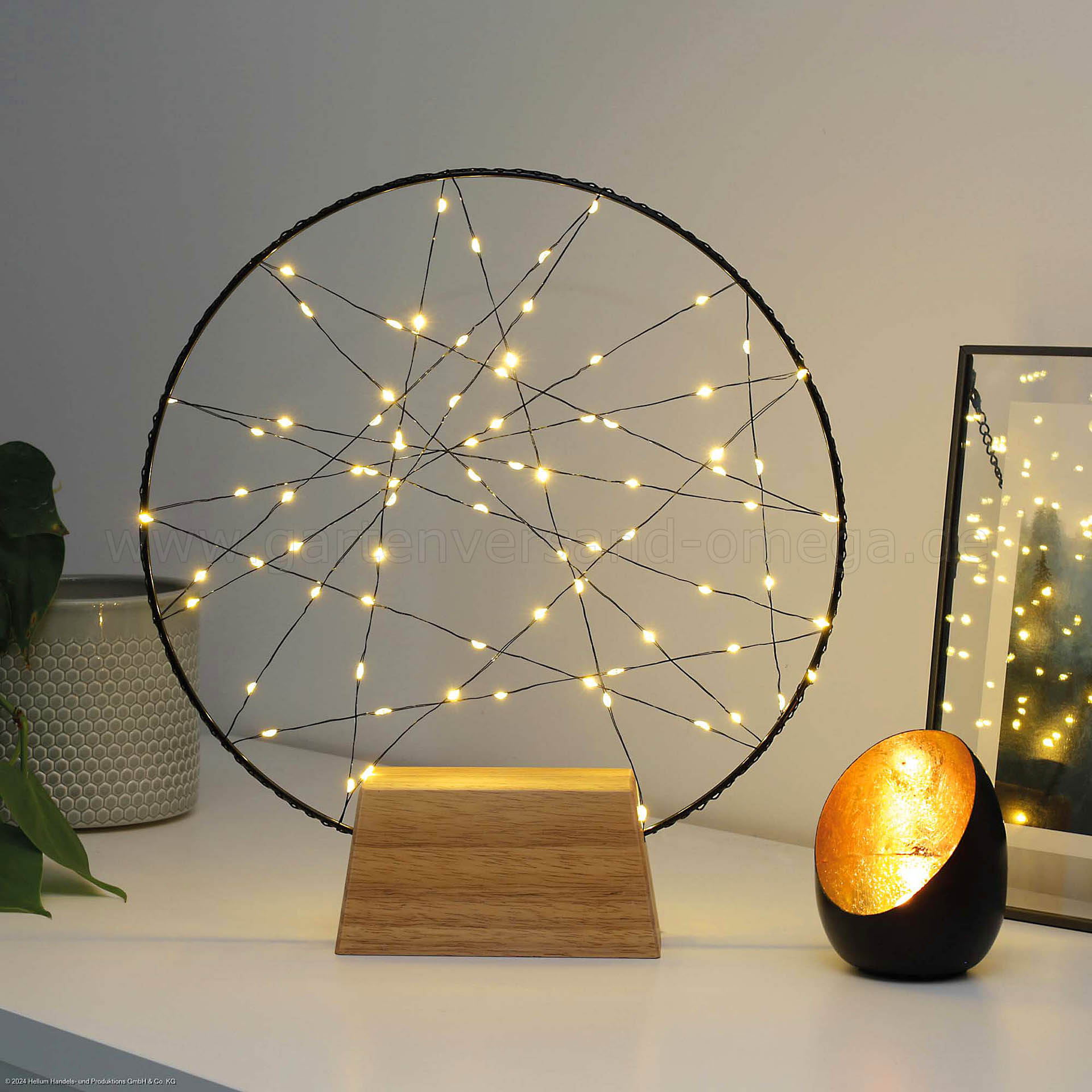 LED Metall-Ring Traumfänger 30cm