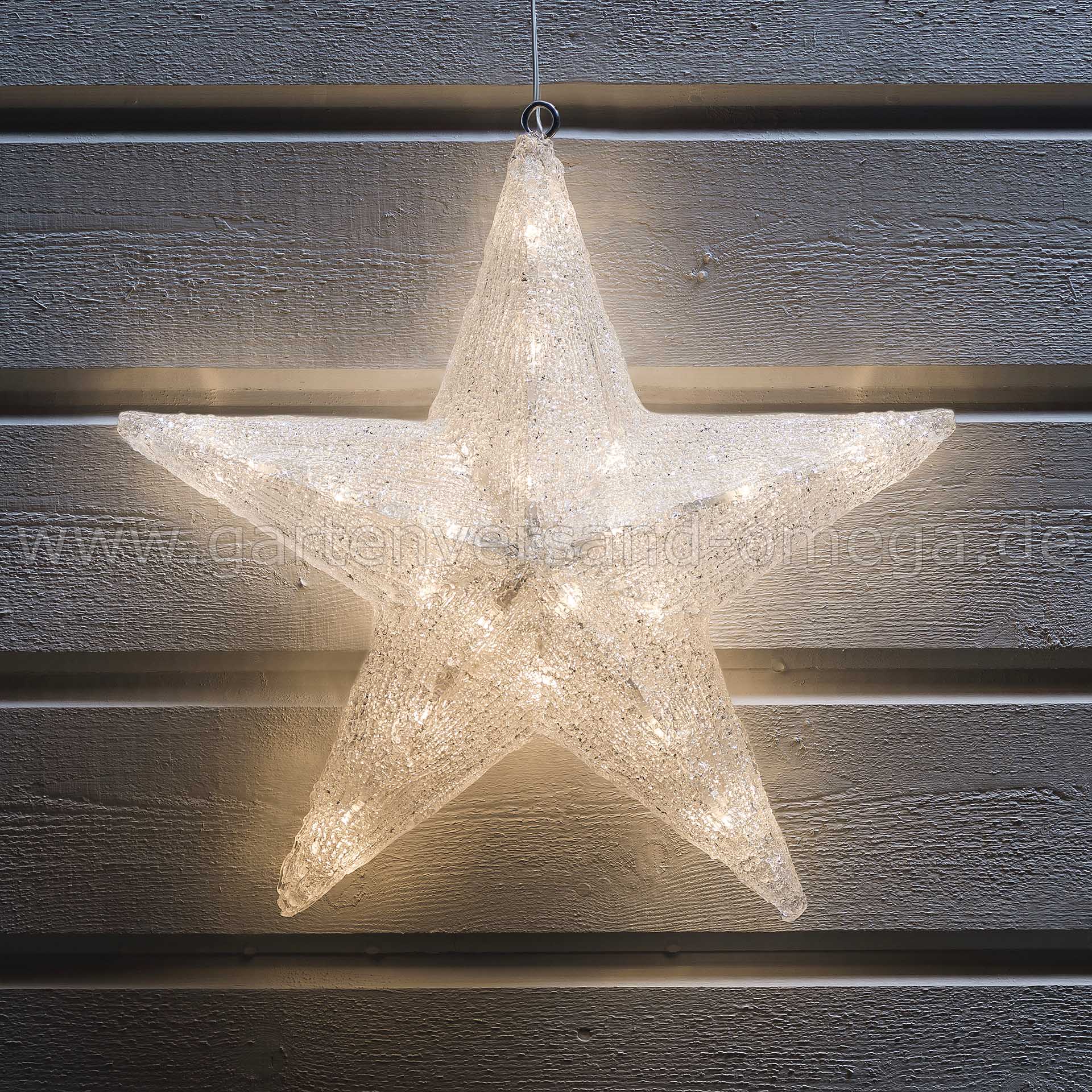 LED Acryl-Stern - Stern zum Hängen beleuchtet
