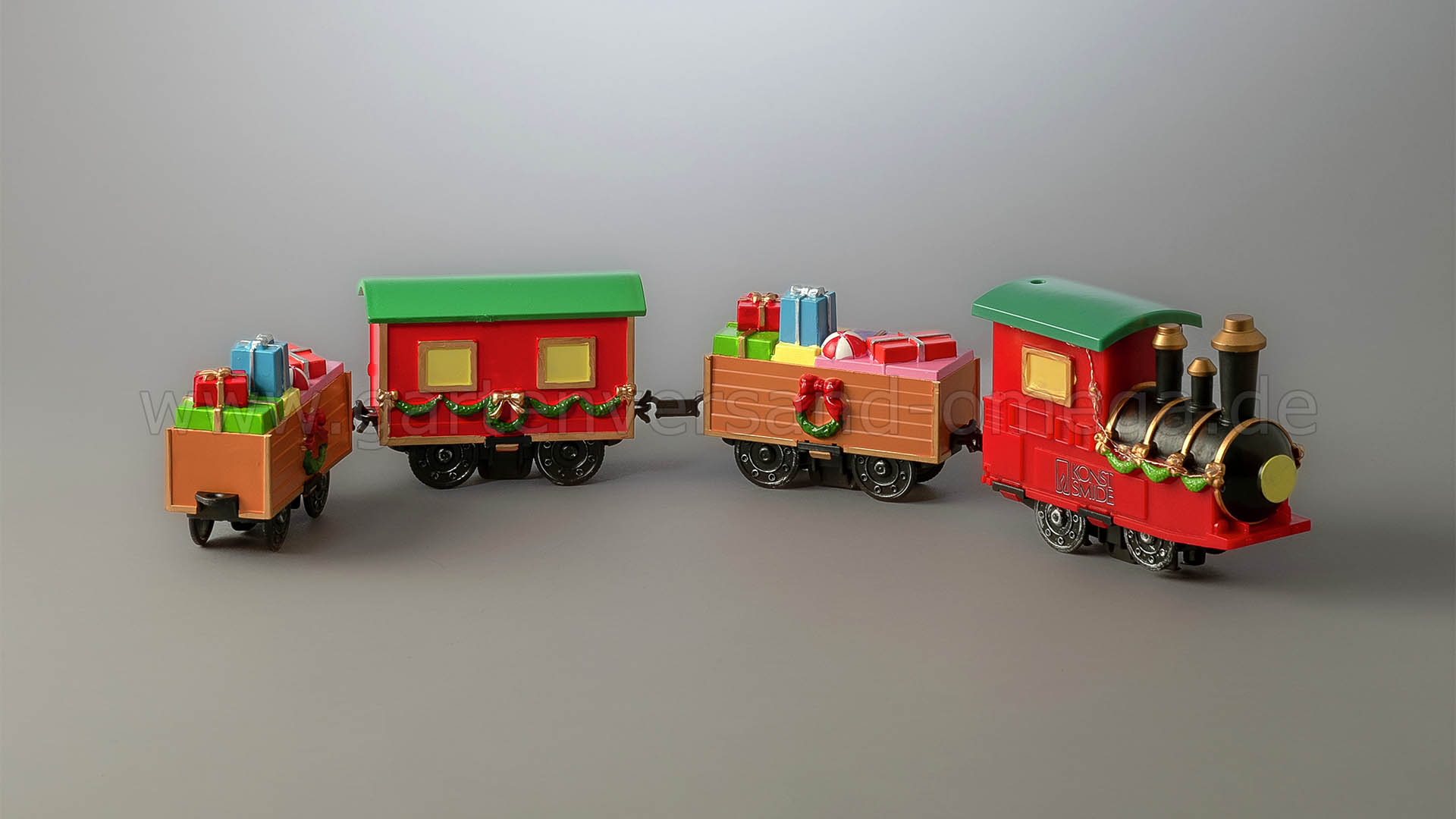 LED-Weihnachtseisenbahn 106cm mit Sound und Timer - Nostalgie Eisenbahn Weihnachten