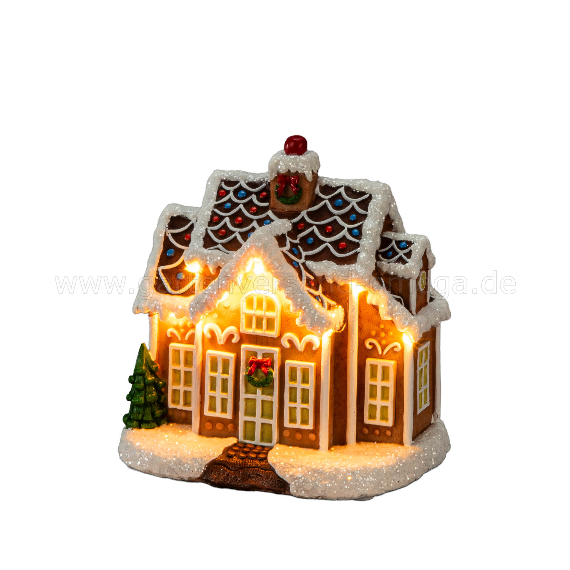 LED-Weihnachtsdeko Mini-Lebkuchenhaus