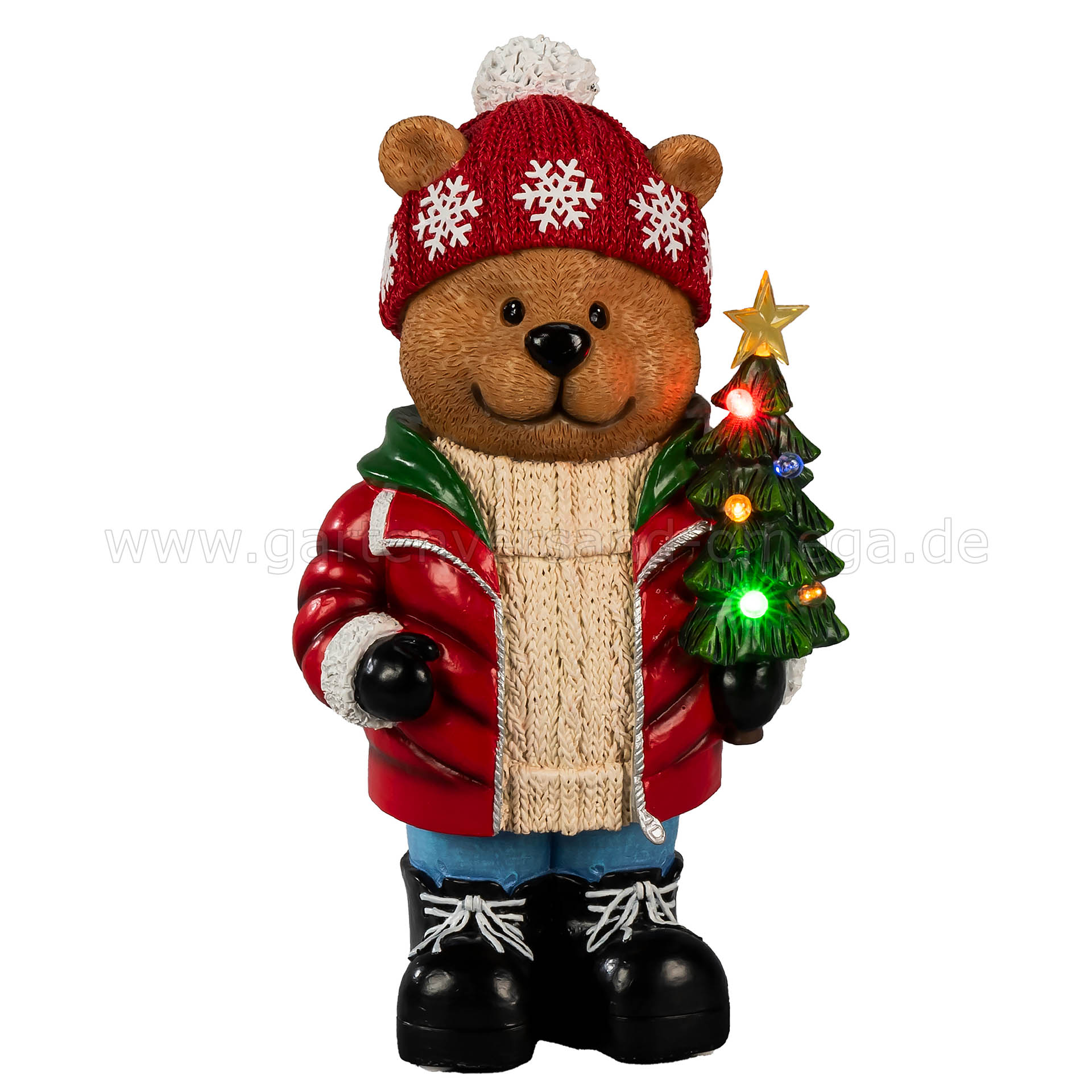 LED Garten-Leuchtfigur Teddybär 38cm