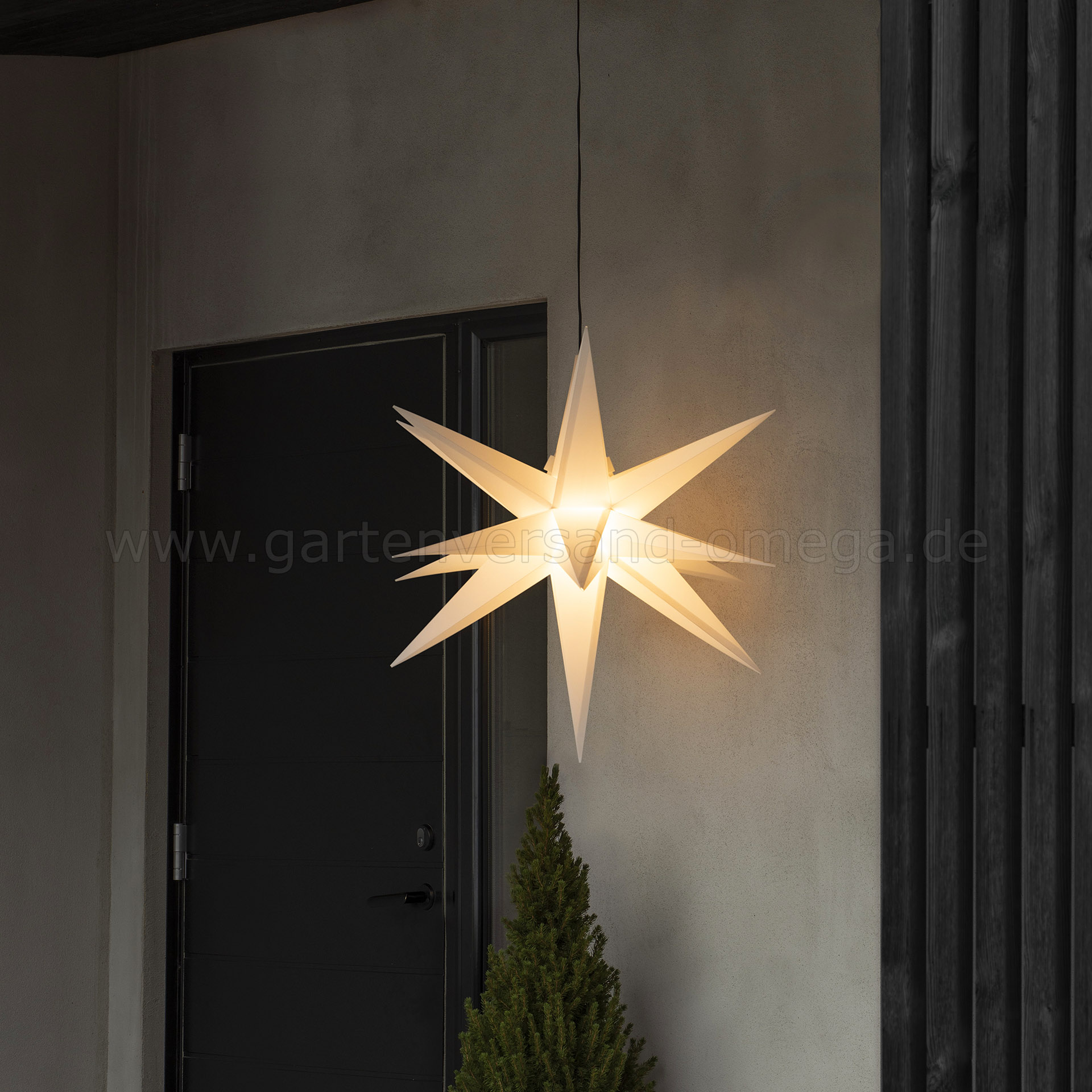 Anwendungsbeispiel 3D LED-Kunststoffstern Groß Weiß