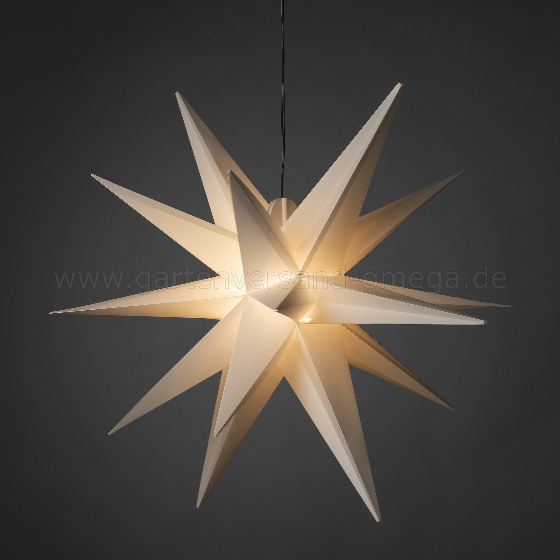 3D LED-Kunststoffstern Groß Weiß