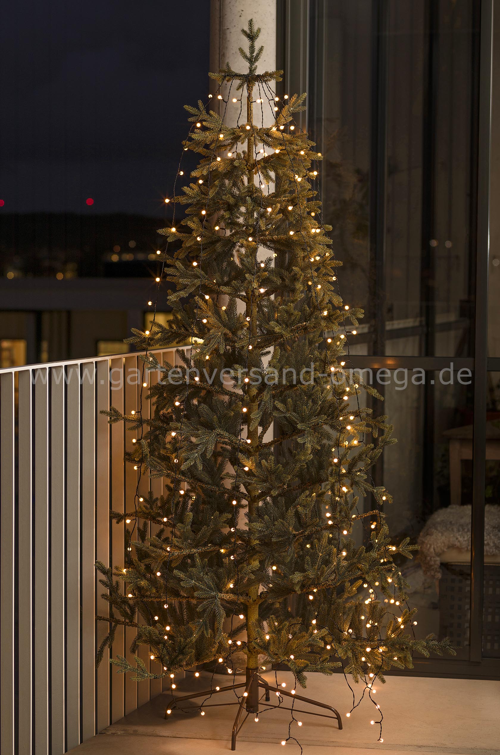 LED Baummantel-Lichterkette für Außen mit Globes