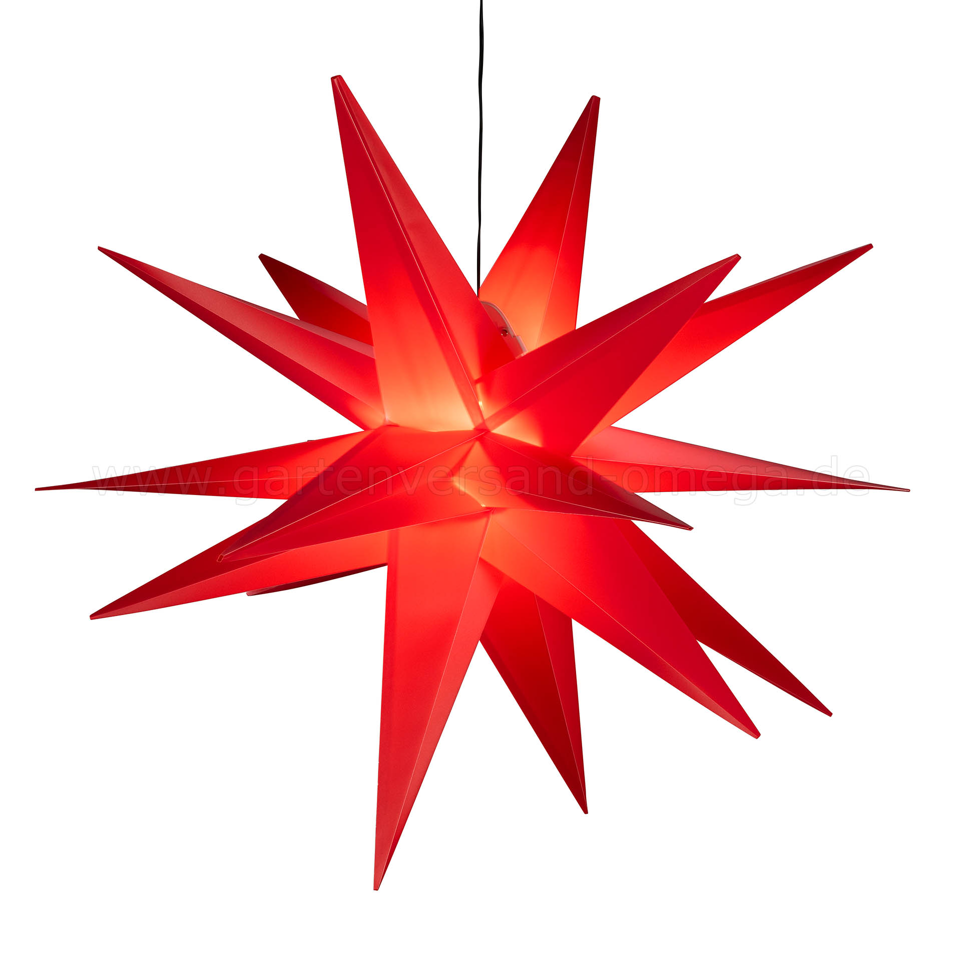 3D LED-Kunststoffstern Rot 100cm