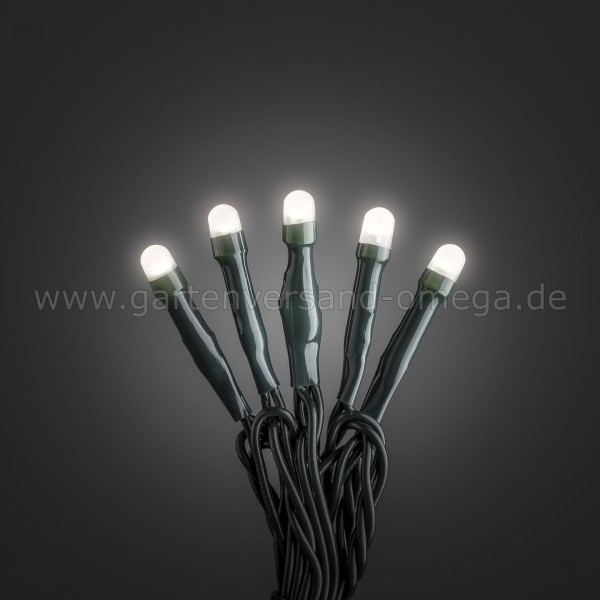 Micro-LED Lichterkette gefrostet Warm-Weiß - grünes Kabel