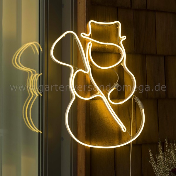 Weihnachtsaußendekoration LED-Schlauchsilhouette Schneemann