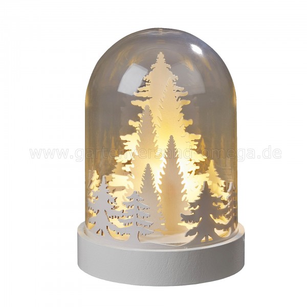 LED-Glasglocke Wald