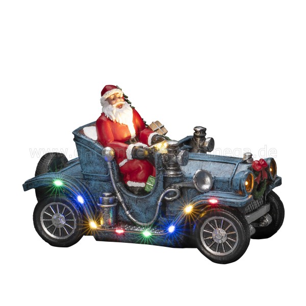 LED-Szenerie Weihnachtsmann im Auto