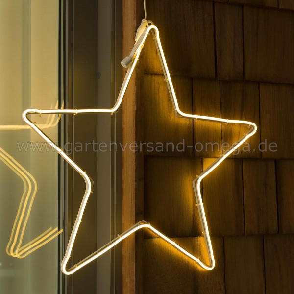 Weihnachtsaußendekoration LED-Schlauchsilhouette Stern