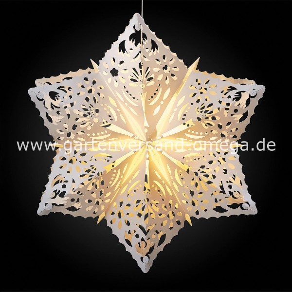 LED Outdoor-Stern Weiß in Schneeflocken Design