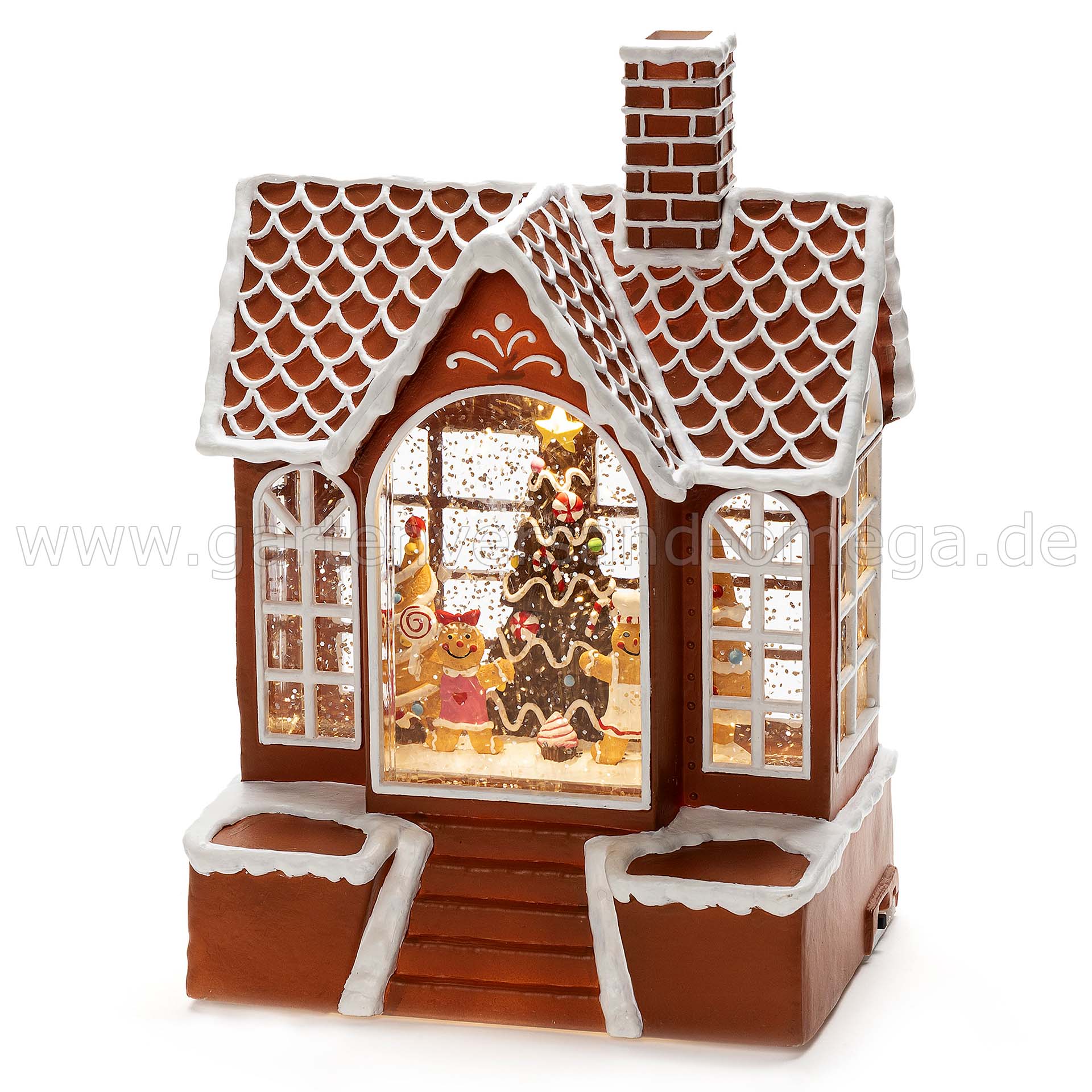 Puppenhaus Miniatur Verschneit Lebkuchen Haus Weihnachten Zubehör Dekoration 