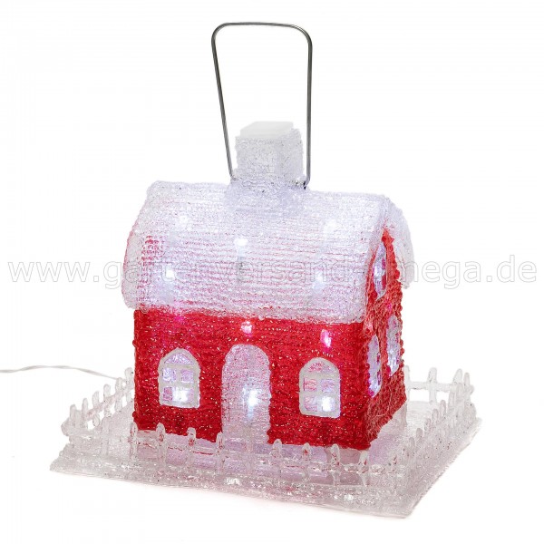 LED Acryl-Vogelhaus mit Metallständer - Vogelhaus mit Beleuchtung