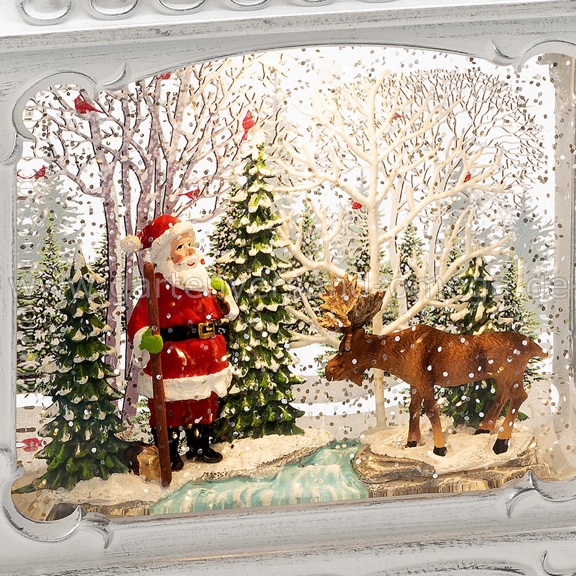 Schneekugellaterne, Laterne Wasserlaterne, elektrische Wassergefüllte beleuchtet LED-Dekoration, mit - Innen Schneelaterne, Schneekugel, Weihnachtsmann Elch LED-Schneekugel, Weihnachtsdekoration Weihnachtsbeleuchtung,