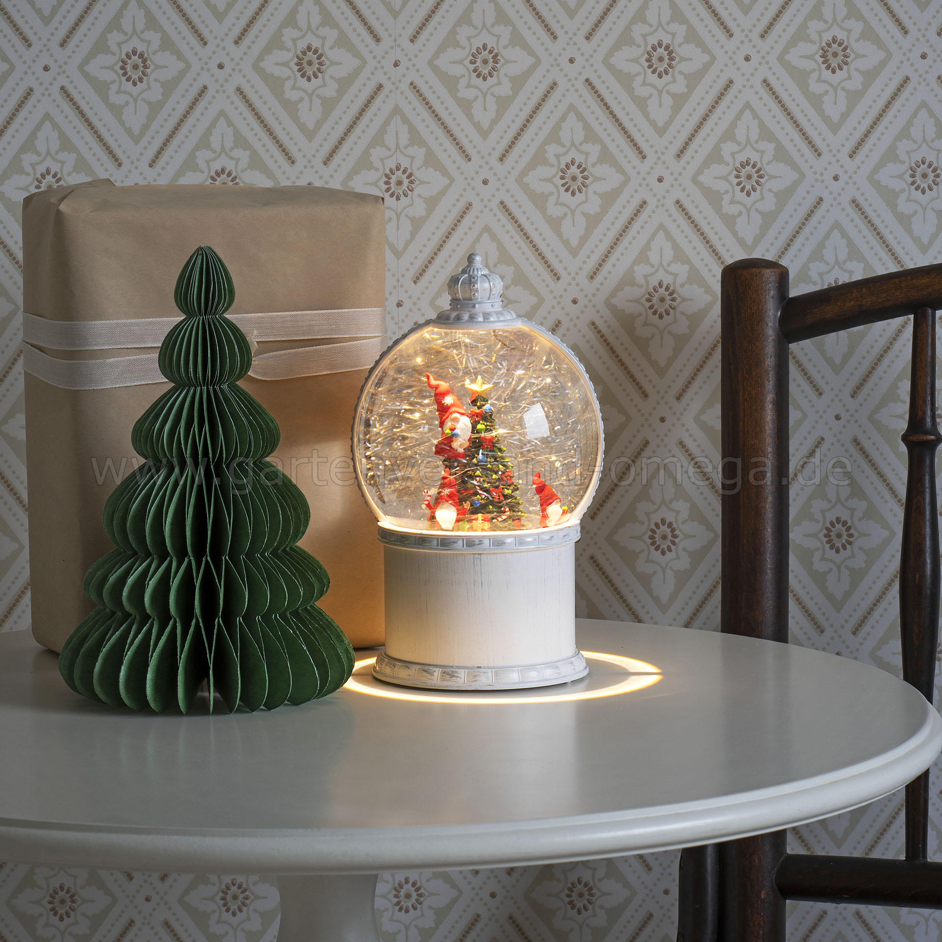 LED mit Schneekugel-Dekoration Christbaum Santas, Schneekugel-Laterne, LED-Kugellaterne wassergefüllte Weihnachtswichtel, wie Weihnachtsbeleuchtung Kugellaterne Schneekugel, Wichtel Weihnachtsbeleuchtung -