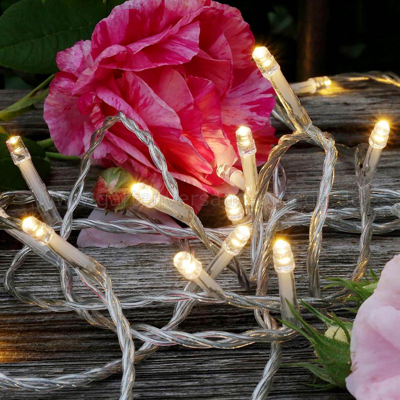 Lichterkette Blumen – 2M 20 LED, Blau, Batteriebetrieben, Timer, Für Frühling, Sommer, Mädchenzimmer, Balkon, Geburtstag, Geschenk